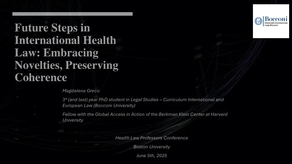 future steps in international health n.w