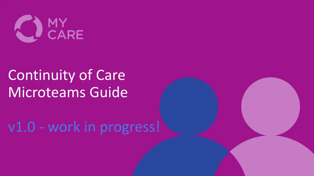 continuity of care microteams guide n.w