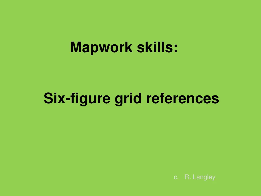 mapwork skills n.w