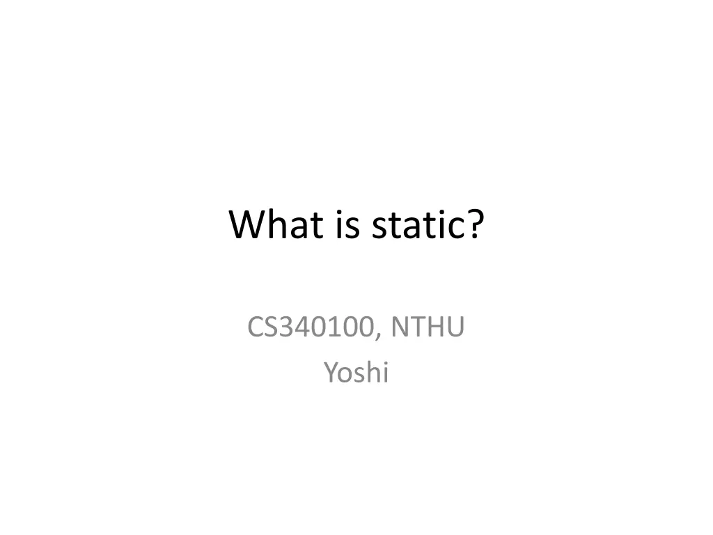 what is static n.w