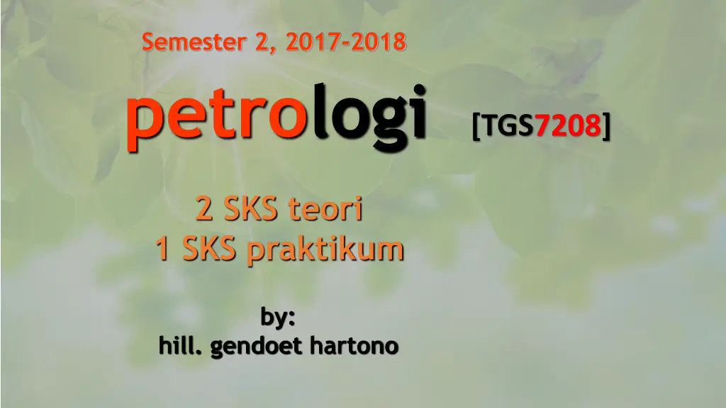 semester 2 2017 2018 n.w