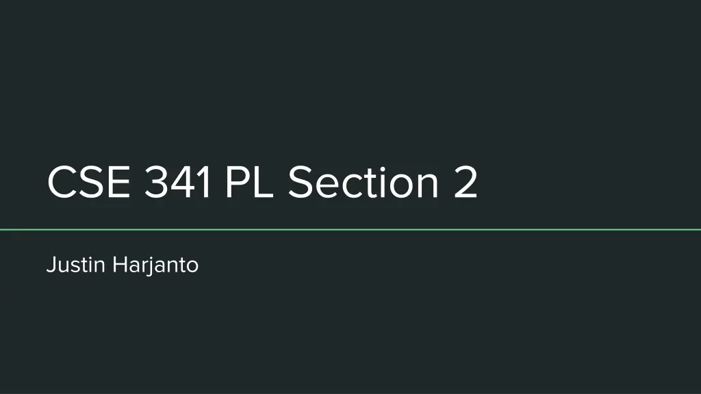 cse 341 pl section 2 n.w