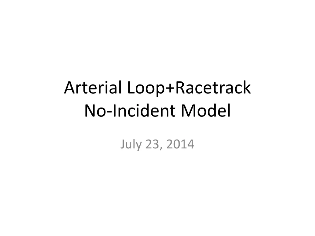 arterial loop racetrack no incident model n.w