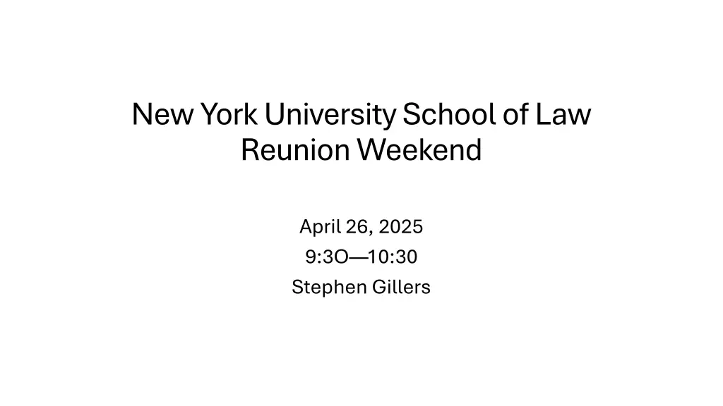 new york university school of law reunion weekend n.w