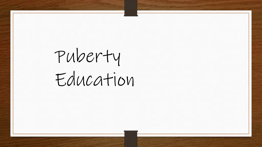 puberty education n.w