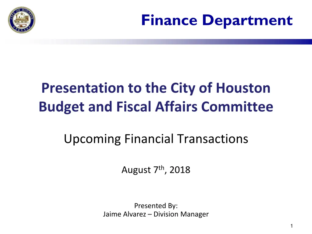 finance department n.w