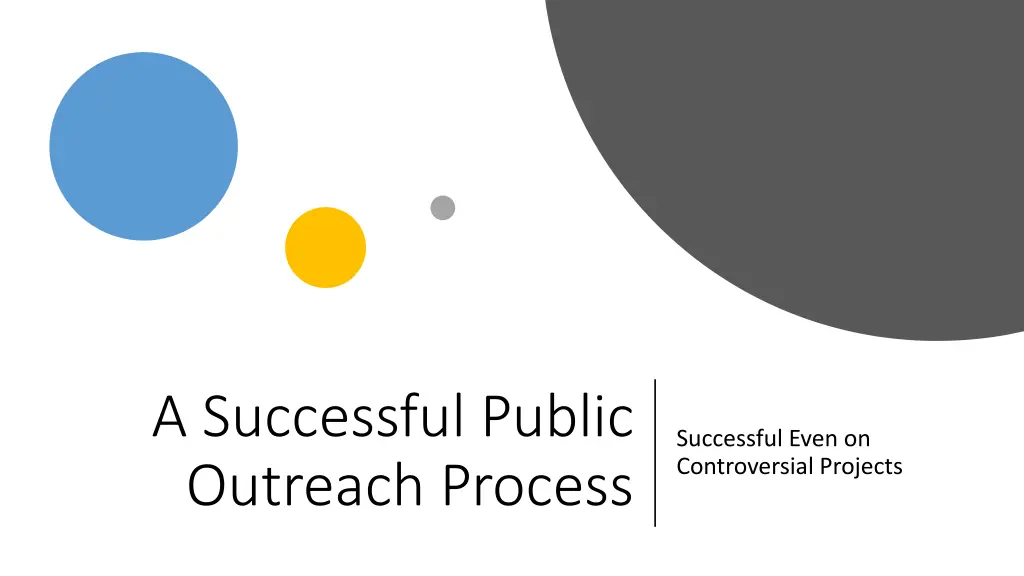 a successful public outreach process n.w