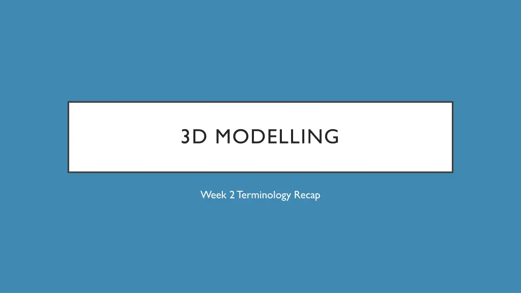 3d modelling n.w