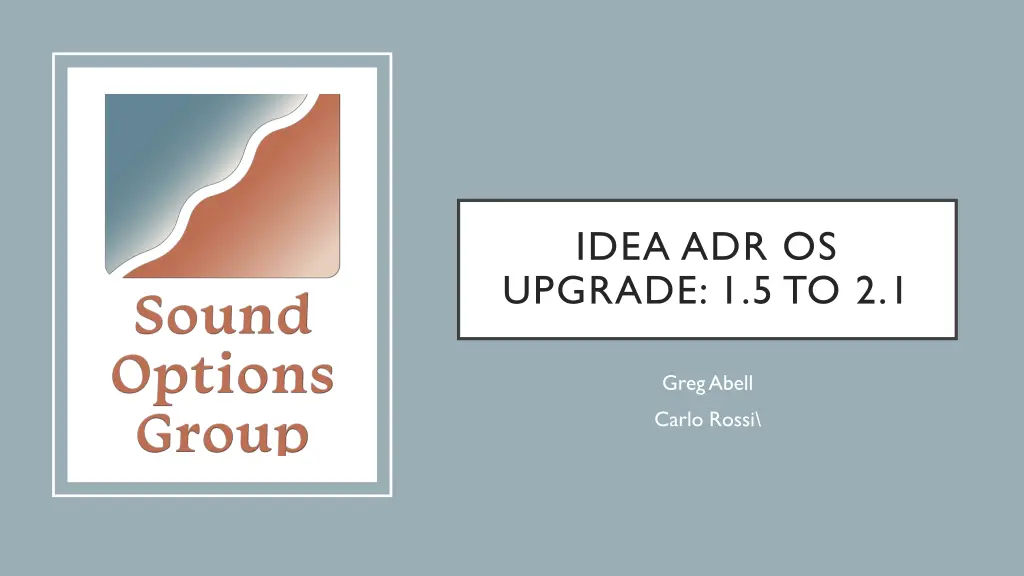 idea adr os upgrade 1 5 to 2 1 n.w