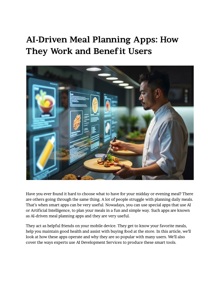 ai driven meal planning apps how they work n.w