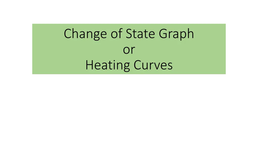 change of state graph or heating curves n.w