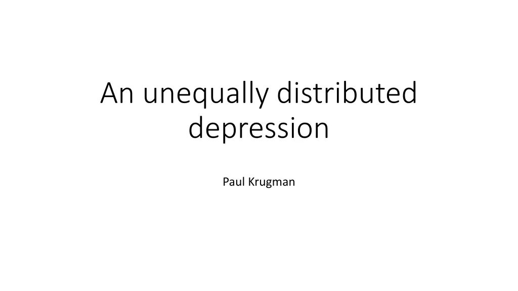 an unequally distributed depression n.w