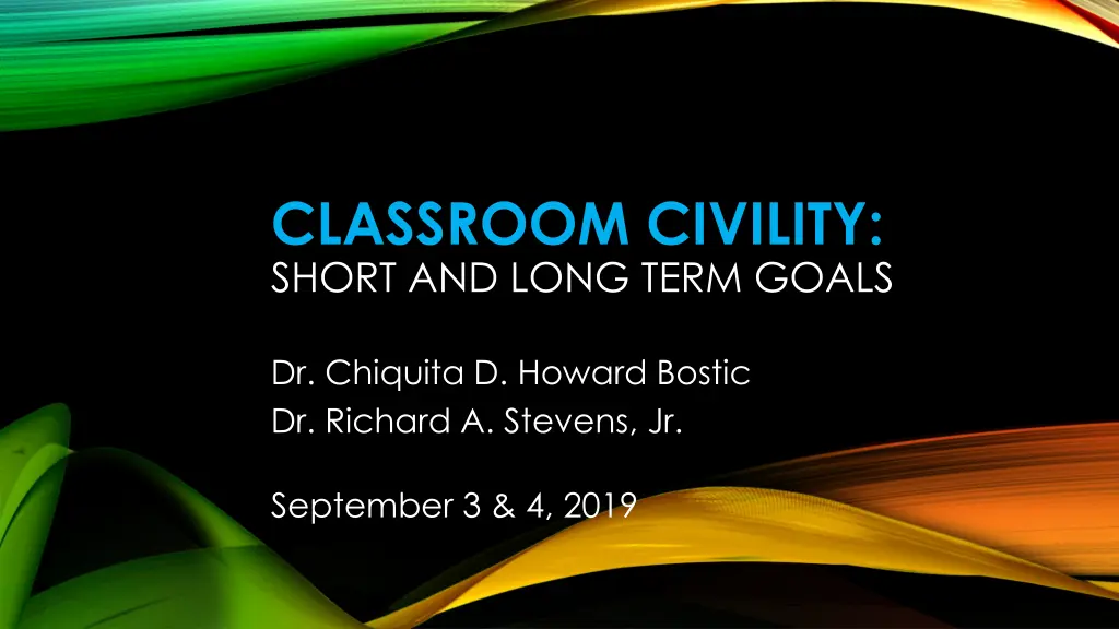 classroom civility short and long term goals n.w