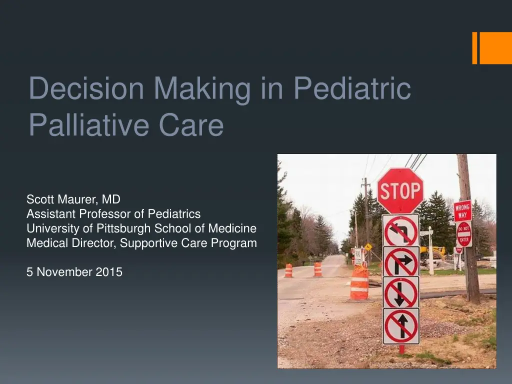 decision making in pediatric palliative care n.w