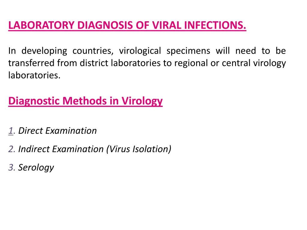 laboratory diagnosis of viral infections n.w