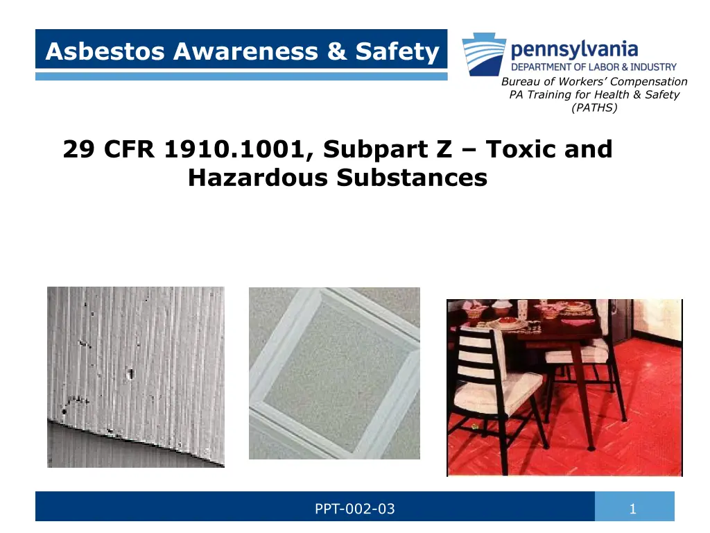asbestos awareness safety n.w