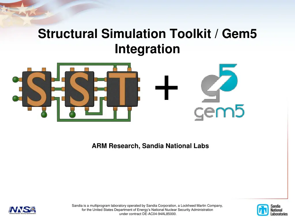 structural simulation toolkit gem5 integration n.w