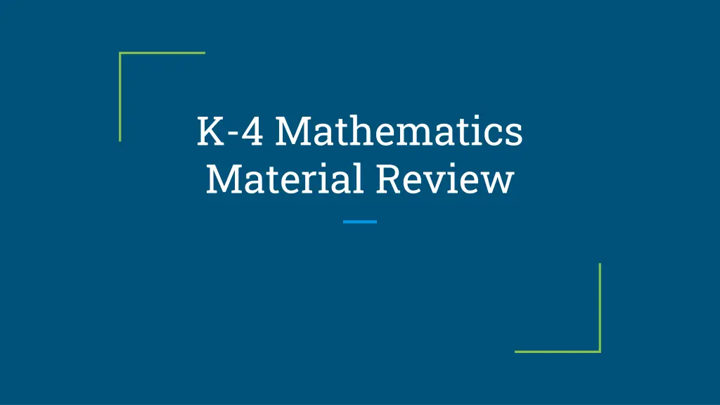k 4 mathematics material review n.w