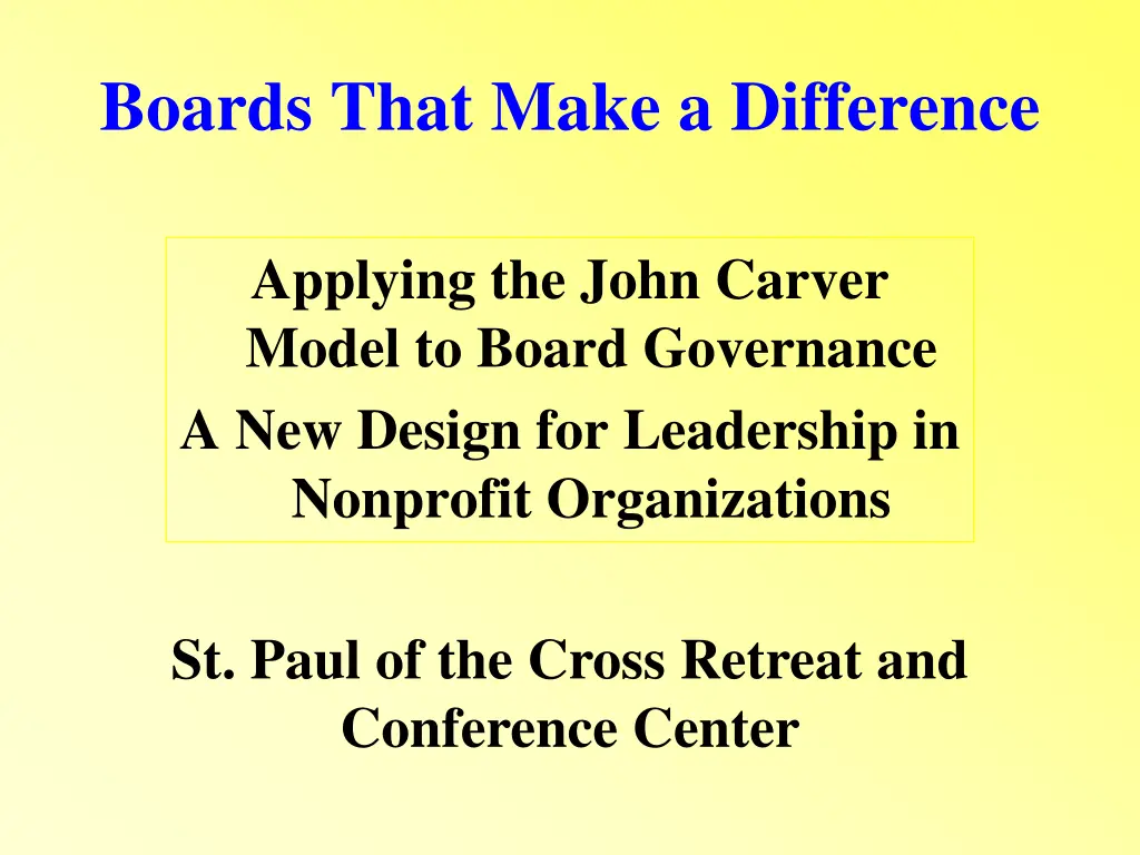boards that make a difference n.w