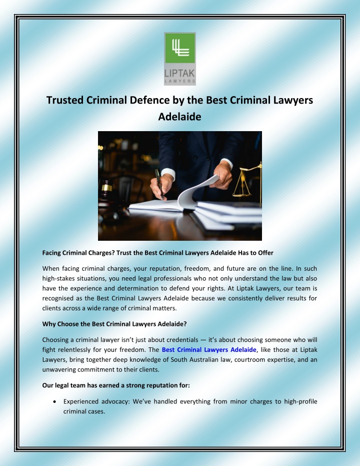 trusted criminal defence by the best criminal n.w