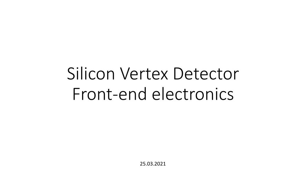 silicon vertex detector front end electronics n.w