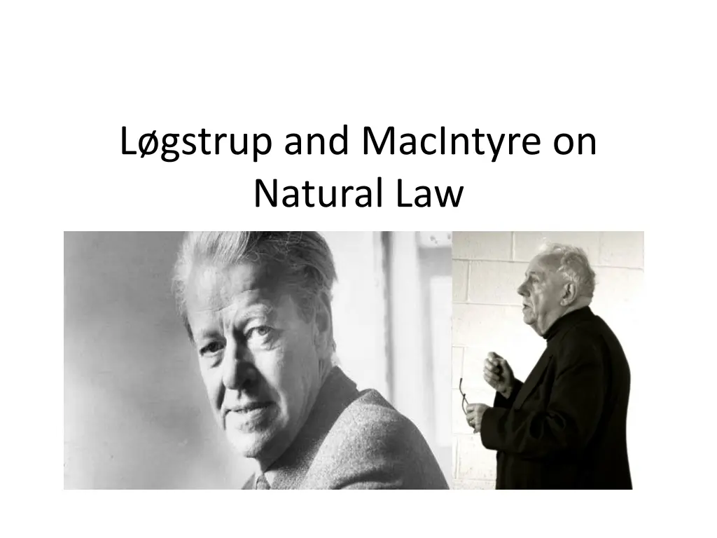 l gstrup and macintyre on natural law n.w