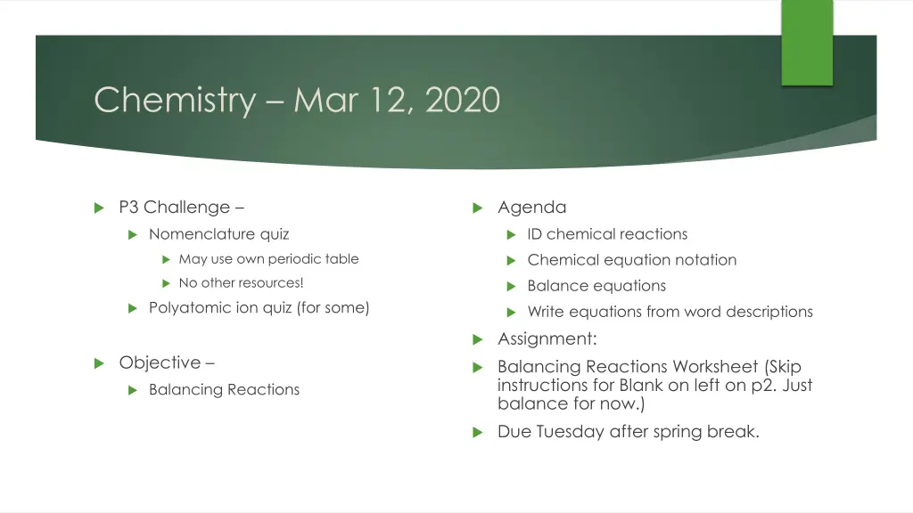 chemistry mar 12 2020 n.w