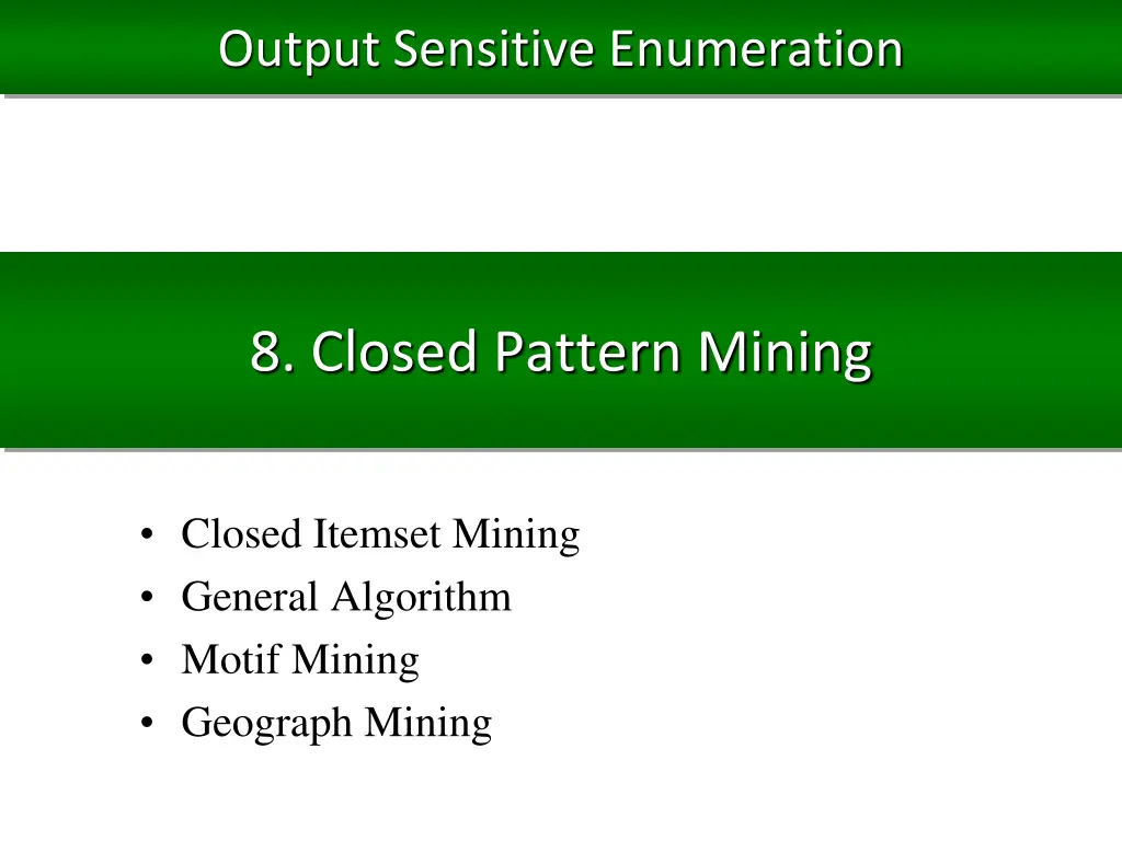 output sensitive enumeration n.w