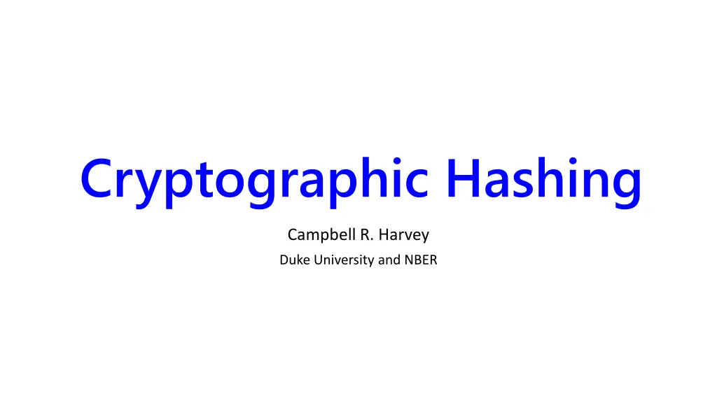 cryptographic hashing n.w