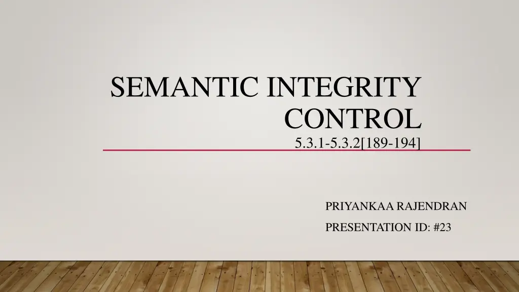 semantic integrity n.w