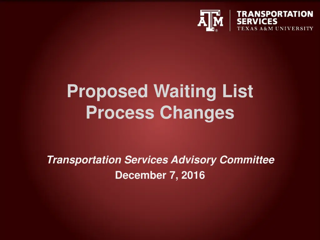 proposed waiting list process changes n.w