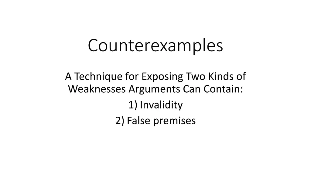 counterexamples n.w