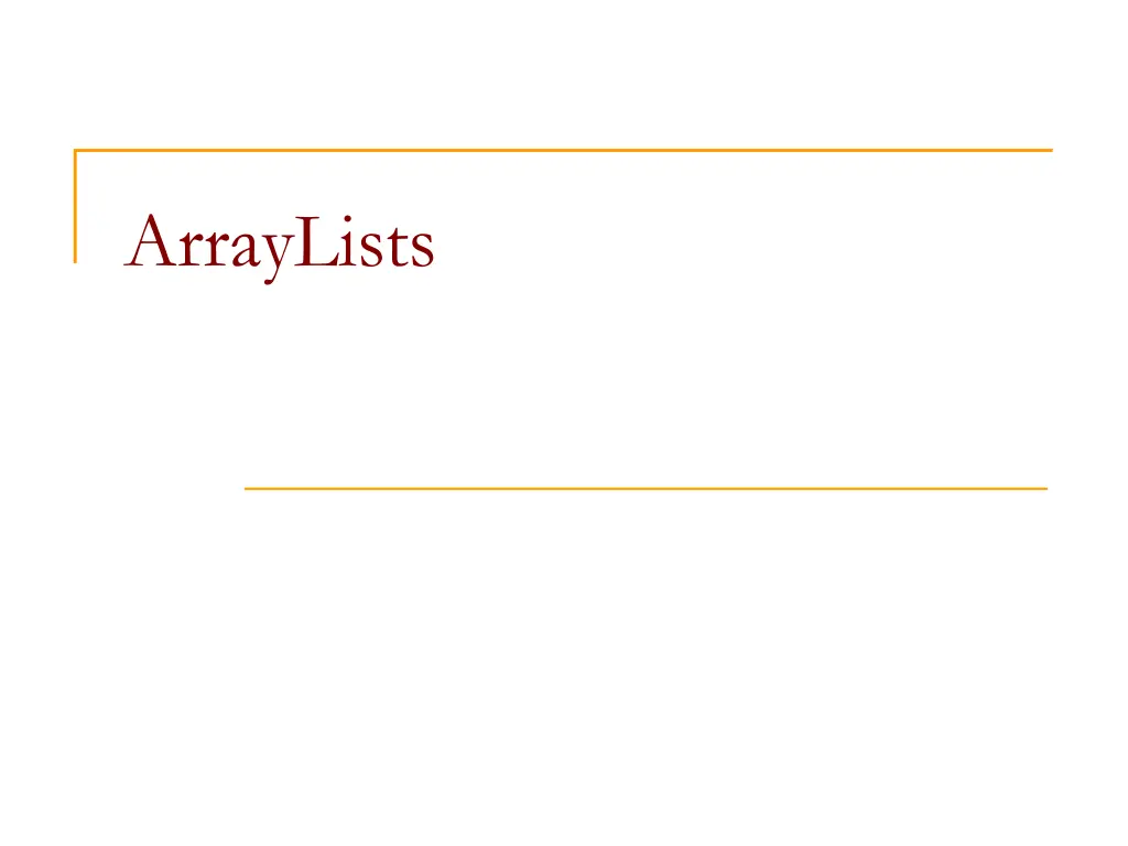 arraylists n.w