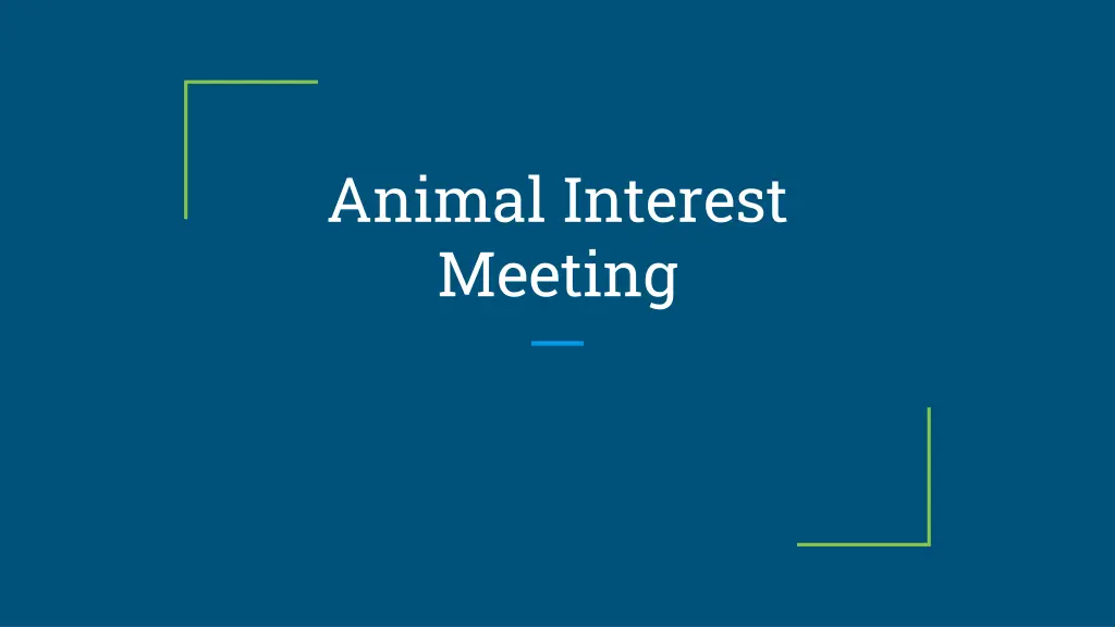 animal interest meeting n.w