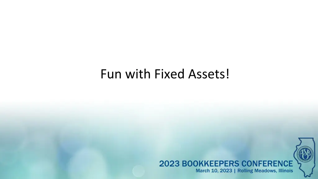 fun with fixed assets n.w