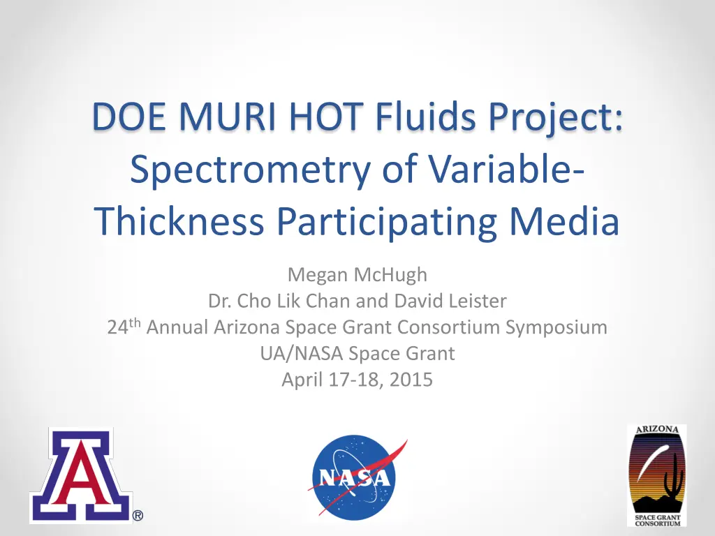 doe muri hot fluids project spectrometry n.w
