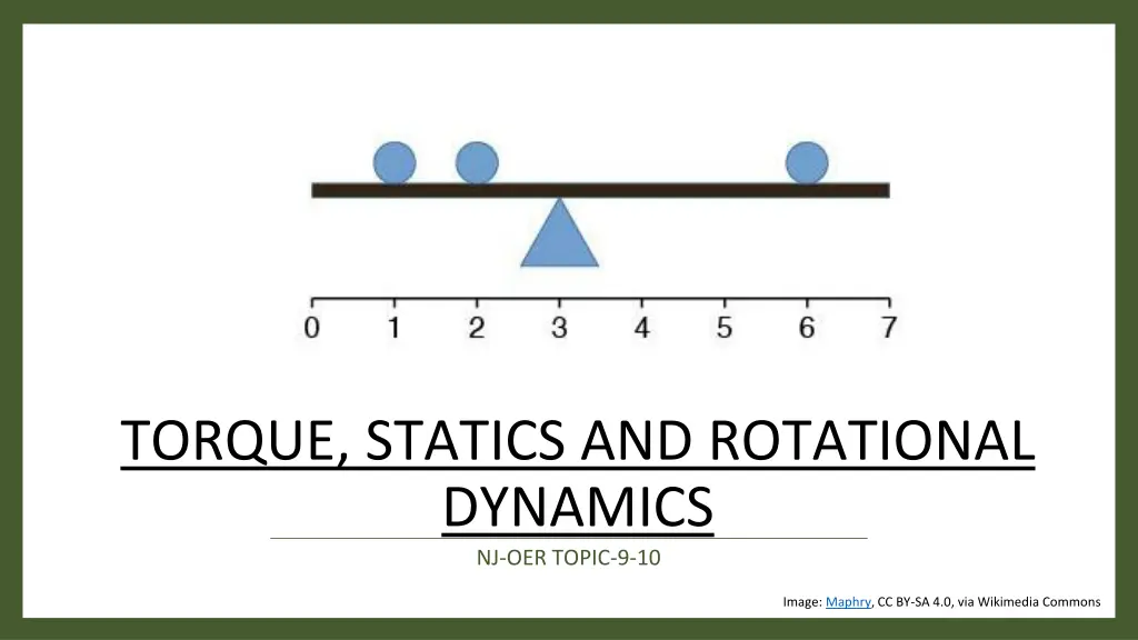 torque statics and rotational dynamics n.w