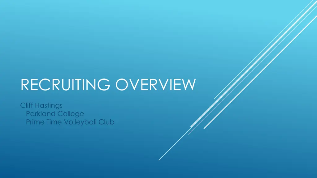 recruiting overview n.w