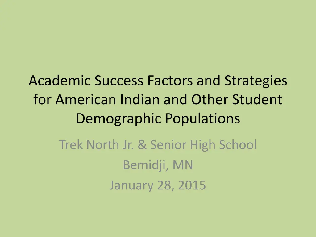 academic success factors and strategies n.w