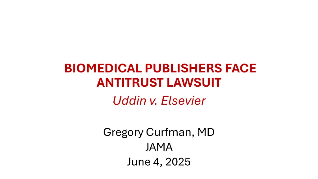 biomedical publishers face antitrust lawsuit n.w