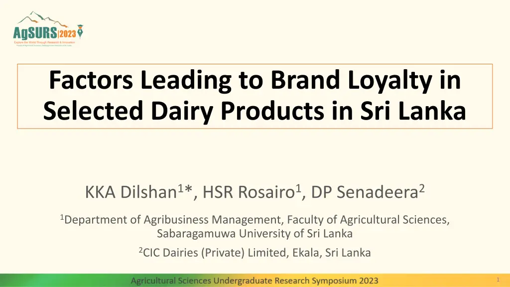 factors leading to brand loyalty in selected n.w