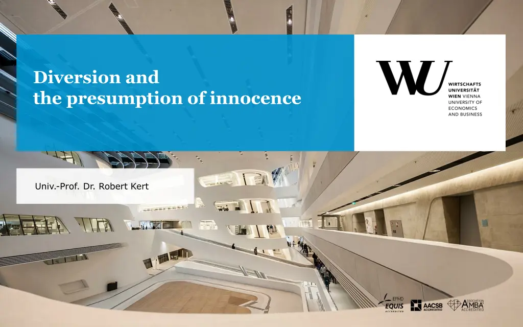 diversion and the presumption of innocence n.w
