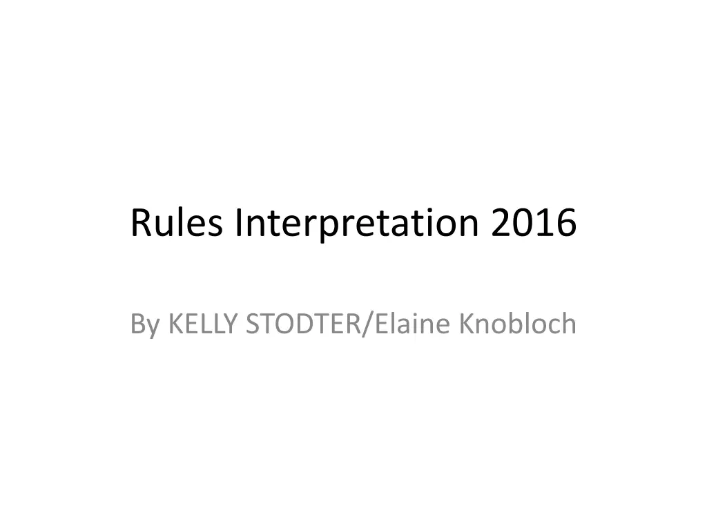 rules interpretation 2016 n.w