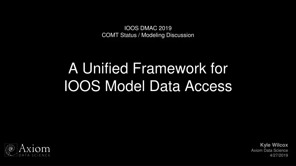 ioos dmac 2019 comt status modeling discussion n.w