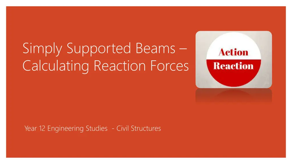 simply supported beams calculating reaction forces n.w