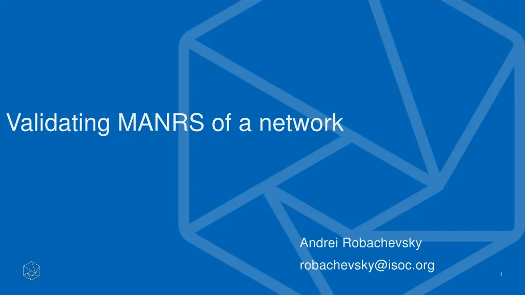 validating manrs of a network n.w