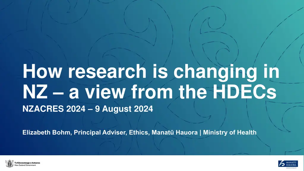 how research is changing in nz a view from n.w