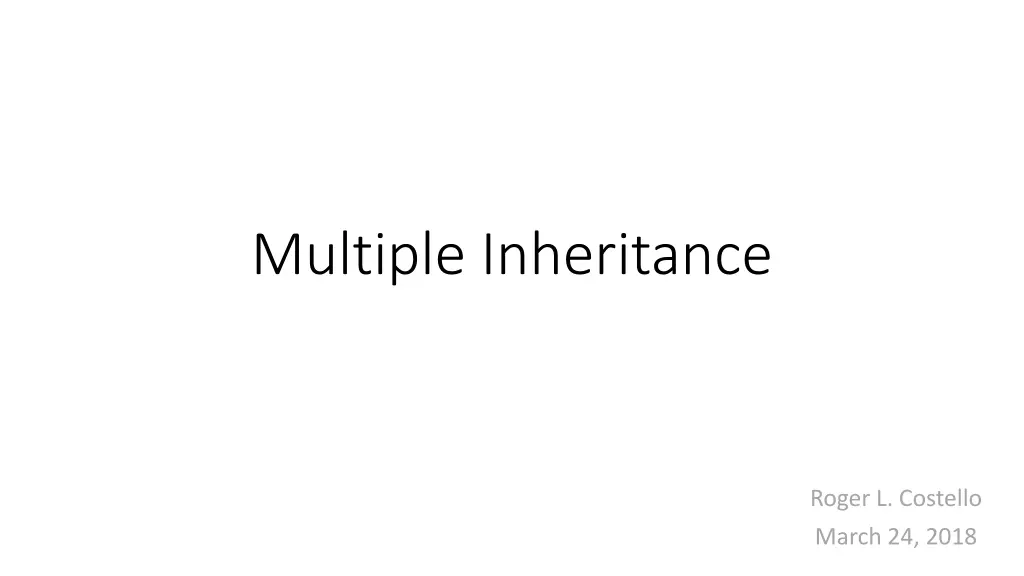 multiple inheritance n.w