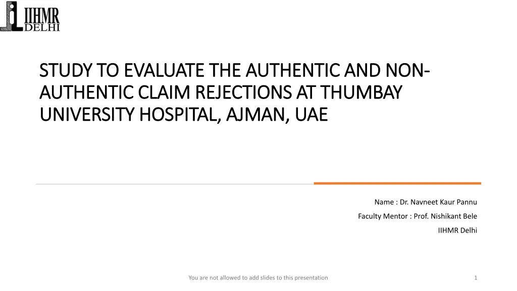 study to evaluate the authentic and non study n.w