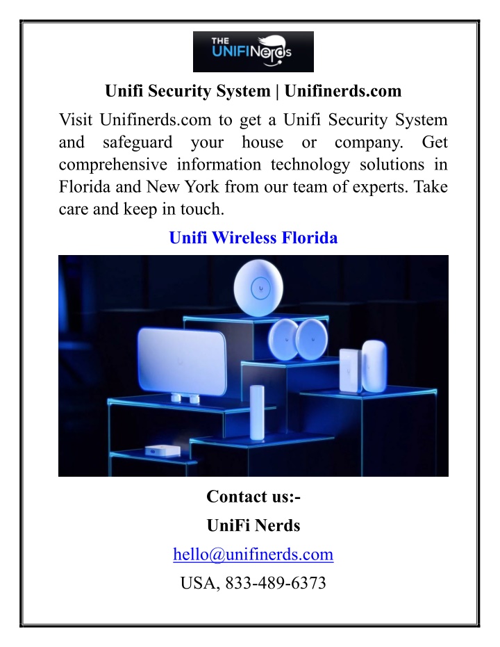 unifi security system unifinerds com visit n.w